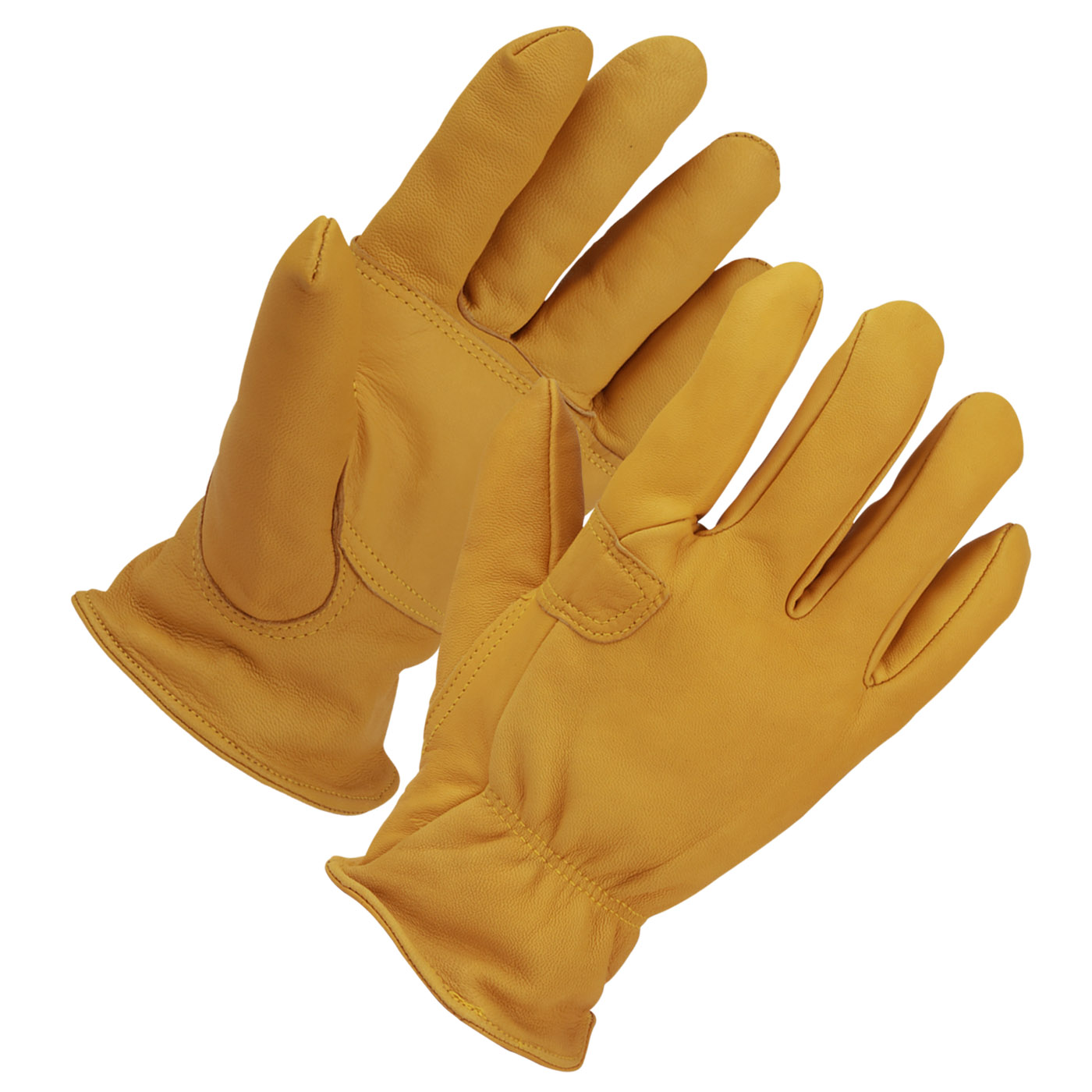 Cow Yellow Leather Driver Gloves