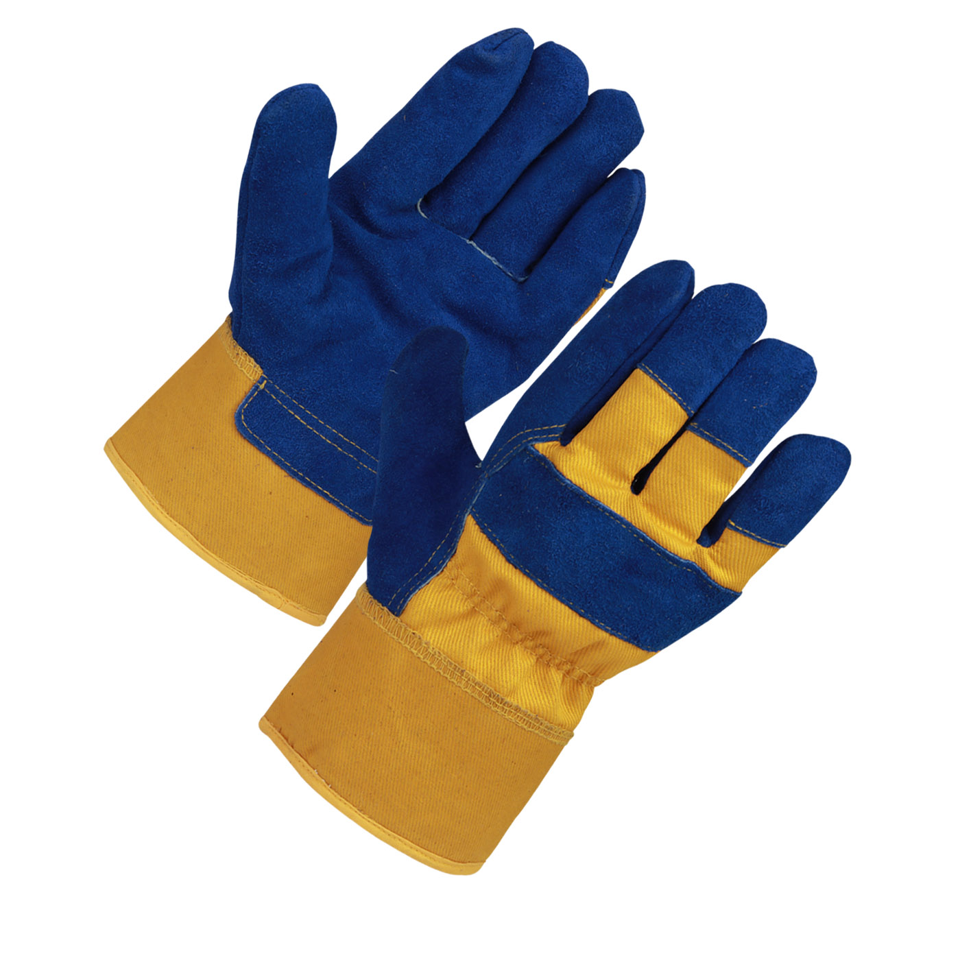 Leather Work Gloves Blue